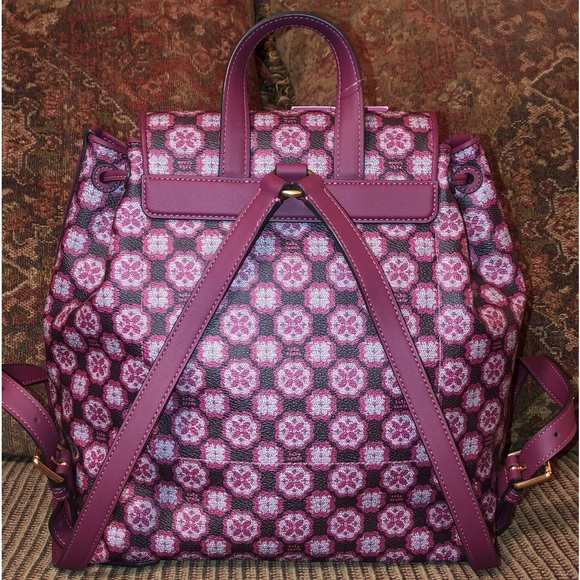 NWT-Kate Spade-SET-Spade Flower Monogram-Backpack & Bifold Wallet-Garnet Rose main image 5